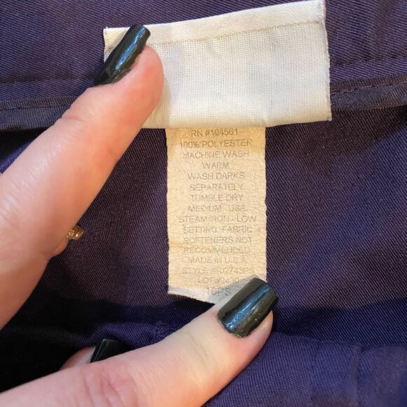 C.B. Collections Casual Pants ~ Sz 16PS ~ Purple ~ High Rise ~ 25" Inseam - Picture 5 of 7